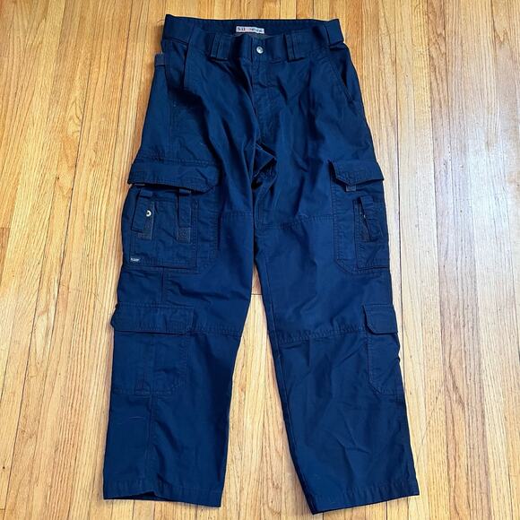 5.11 Tactical Pants Mens 34 X30 Ripstop Cargo Pants 74363 Navy Blue - Picture 1 of 12